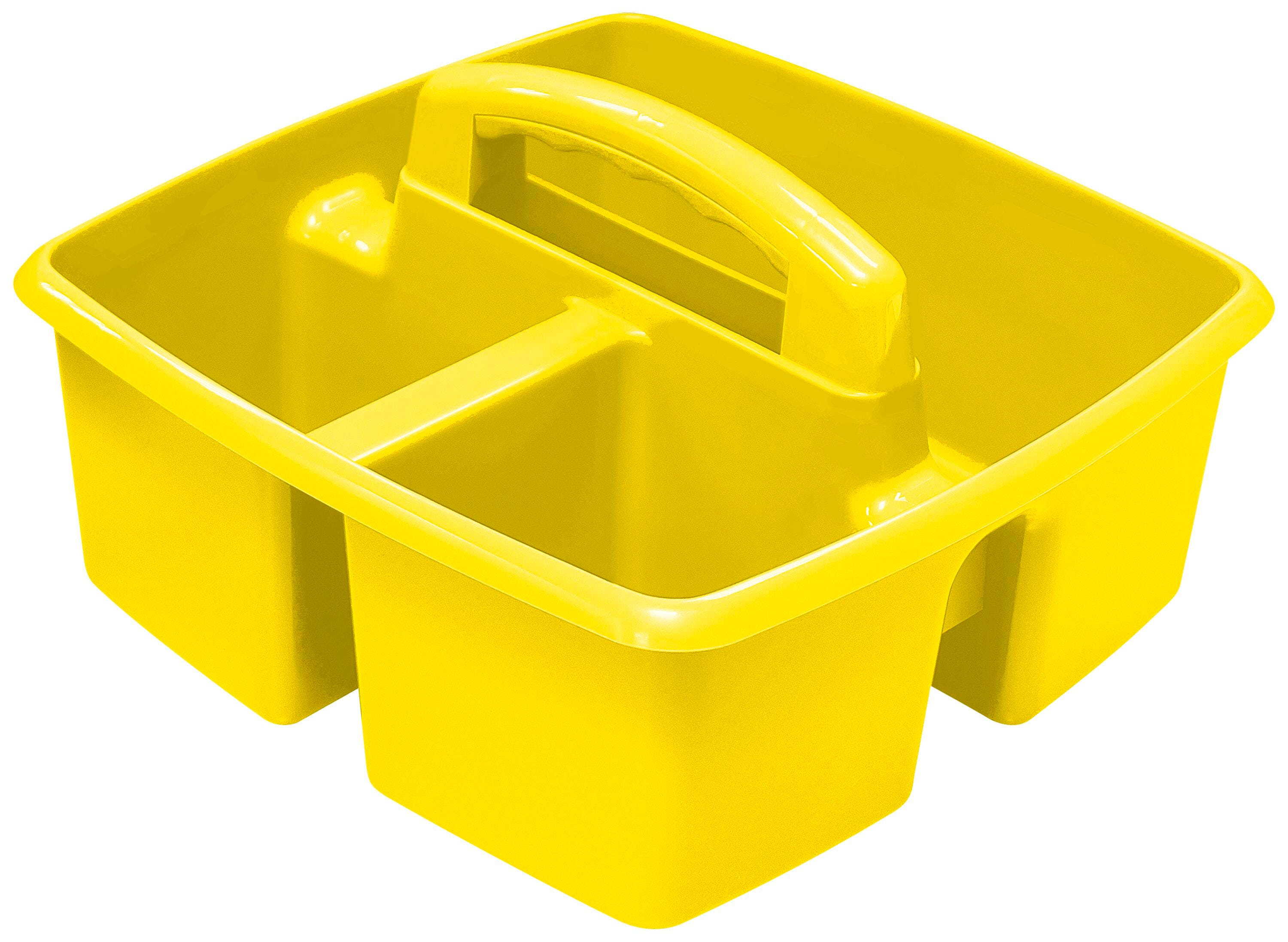 Storex Small Caddy, Yellow, Pack of 6